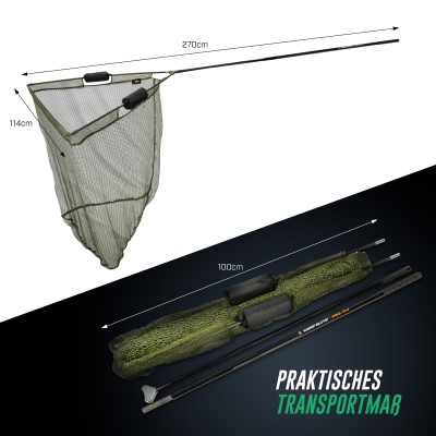 BAT-Tackle Carp Elite® Karpfenkescher ProFloat mit 2 Netfloat,