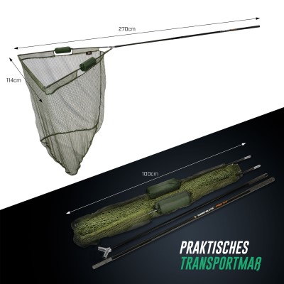 BAT-Tackle Carp Elite® Karpfenkescher ProFloat mit 2 Netfloat