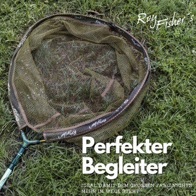 Roy Fishers Gummierter Kescherkopf - Raubfischkescher 40x43x28cm