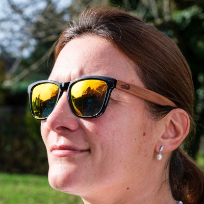 Legendfossil Polarisationsbrille Wood inkl. Case & Brillenputztuch - braun/schwarz