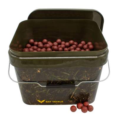 BAT-Tackle Böse Boilies im Realistric® Eimer, 5,0kg, 18mm, Garlic & Robin Red - dark red