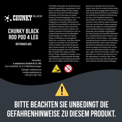 Chunky Black Rod Pod Alu Rutenauflage