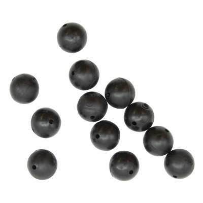 MADCAT Rubber Beads - 10mm Gummiperlen schwarz - 12Stück