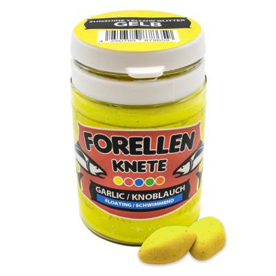 Troutlook Trout Bait Forellenknete mit Knoblauch Sunshine Yellow Glitter Gelb - 50g