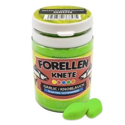 Troutlook Trout Bait Forellenknete mit Knoblauch GrasGlas Green Glitter grün - 50g