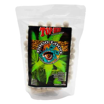 Top Secret Cannabis Edition Coco Loco 20mm 1kg Frozen Yoghurt Boilies ummantelt - weiss