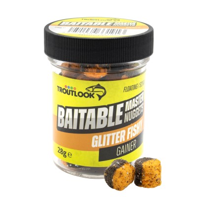 Troutlook Baitable Master Nuggets Forellen-Nuggets schwimmend - Glitter Fishy - Gainer - 28g