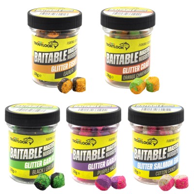 Troutlook Baitable Master Nuggets Forellen-Nuggets schwimmend - Glitter Fishy - Gainer - 28g