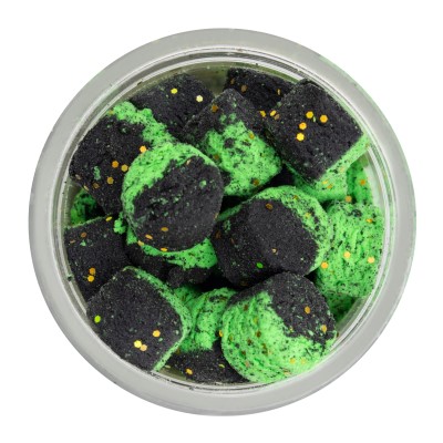 Troutlook Baitable Master Nuggets Forellen-Nuggets schwimmend - Glitter Garlic - Black/Green - 28g