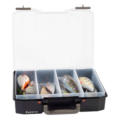 Westin W6 Lure Vault - Köderbox 57 x 33,7 x 27,8cm - black clear - 1Stück