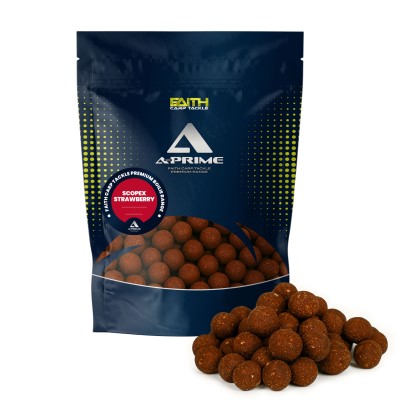 Faith A-Prime Boilie Strawberry & Scopex - 16mm - 1kg