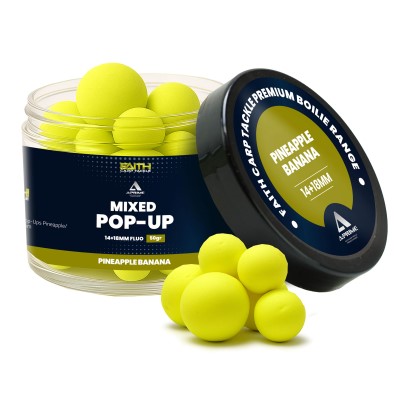 Faith A-Prime Pop Ups 14 + 18mm - 150ml - Pineapple/Banana