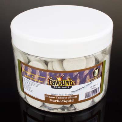 LFT Leonard Fishing Tackle Karpfen Steam Lockstoff Tabletten 20mm 400g Garlic/Squid,