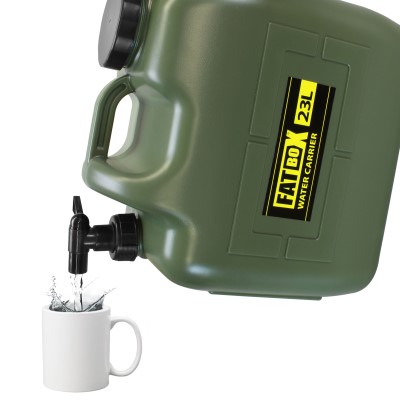 Fatbox Water Carrier Wasserkanister mit Hahn, 23 Liter