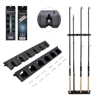 Pro Tackle Rod Rack Wandrutenhalter für 6 Ruten,