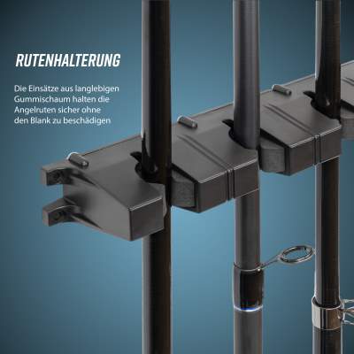 Pro Tackle Rod Rack Wandrutenhalter für 6 Ruten