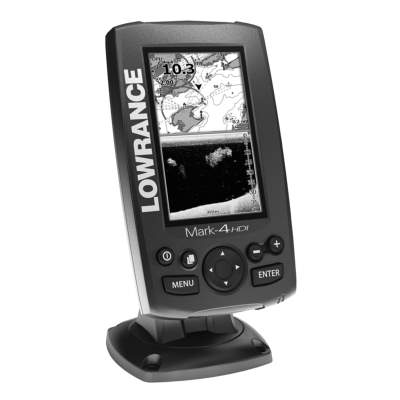 Lowrance Echolot Fischfinder Elite-4x HD mit Heckgeber 83/200kHz  + Downscan 455/800