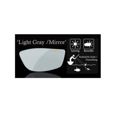 Gamakatsu G-Glasses Polarisierender Brillenaufstecker Light Gray White Mirror, Light Gray White Mirror
