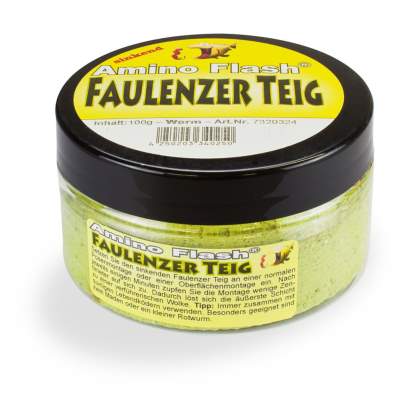 FTM Faulenzerteig sinkend Worm neongelb, Worm - 100g