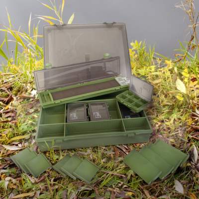 Pro Tackle Carp Rig Box Set 36,5 x 30 x 5,5 cm -schwarz/grün 