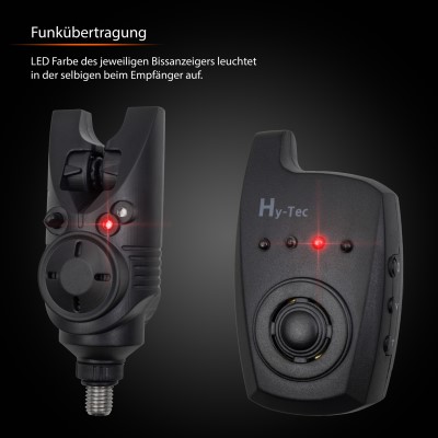 BAT-Tackle Funkbissanzeiger Set Hy-Tec System 3+1 im Koffer,