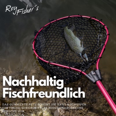 Roy Fishers Professional Allround Kescher mit gummierten Netz