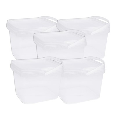 EuroCatch Eimer (wiederverschließbar) transparent - 2,5l - 5 Stück