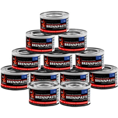 Eversmoke Premium Sicherheits Brennpaste / Brenngel, 200g, 12 Stück