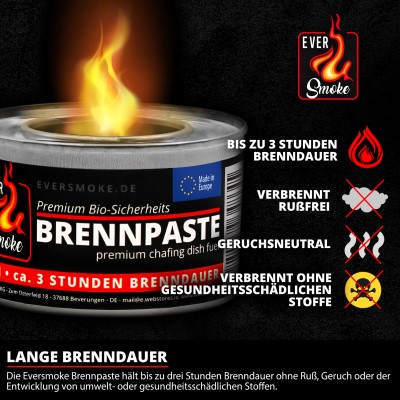 Eversmoke Premium Sicherheitsbrennpaste / Brenngel 200g, 96 Stück