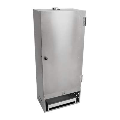 Eversmoke Räucherofen Set Edelstahl Jumbo VA inkl. 5,5kW Brenner, Mehl, Lake & Thermometer 46x28x110cm