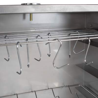 Eversmoke Räucherofen Set Edelstahl Jumbo VA inkl. Mehl, Lake & Thermometer 46x28x110cm