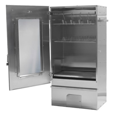 Eversmoke Räucherofen Edelstahl ‚Excellent II Medium‘ Sichtfenster & Thermometer - 45x28x81cm