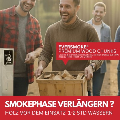 Eversmoke Räucherofenset Excellent II Start Medium - 45x28x81cm - Edelstahl mit Sichtscheibe - 1Stück