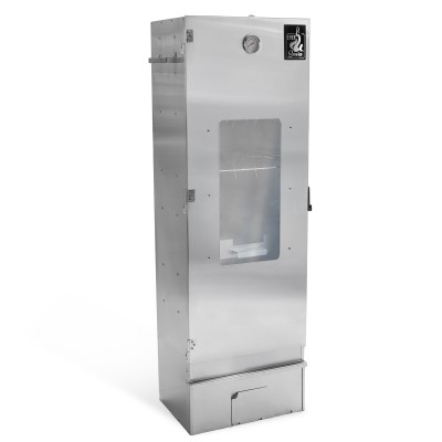 Eversmoke Räucherofen Excellent II Large mit Sichtscheibe Large - 44x28x120cm - Edelstahl - 1Stück