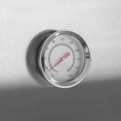 Eversmoke Räucherofen Edelstahl ‚Excellent II Large‘ Sichtfenster & Thermometer - 44x28x120cm