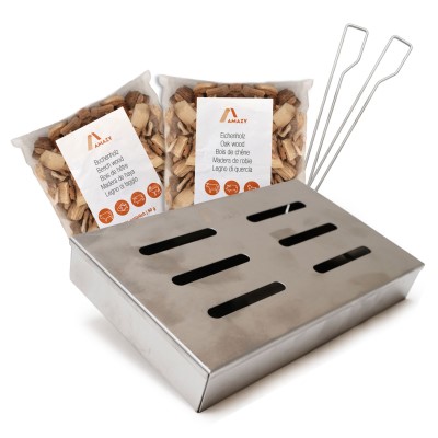 EuroCatch Räucherbox RVS - Räucherzubehör 21 x 13 x 3,5cm
