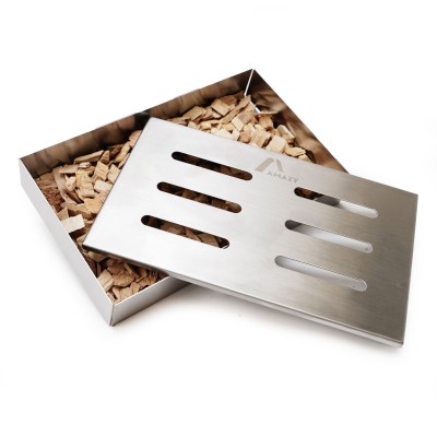 EuroCatch Räucherbox RVS - Räucherzubehör 21 x 13 x 3,5cm