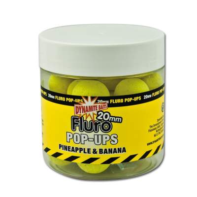 Dynamite Baits Fluro Pop Ups DY571 Pineapple & Banana - (DY571) - 20mm - 150g