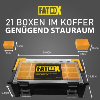 Fatbox Werkzeugkasten mit Griff Super GIANT PBI, 56x30,5 x16,5cm