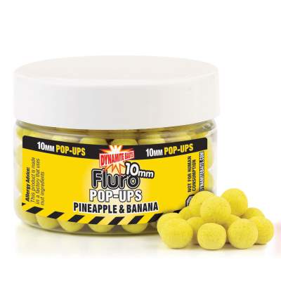 Dynamite Baits Pineapple Banana Fluo Pop- Up Boilies und Dumbells 10mm, Pineapple Banana - 10mm