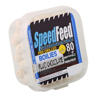SPRO SpeedFeed Pre- Drilled Boilies 9mm Fluo Chocolate,