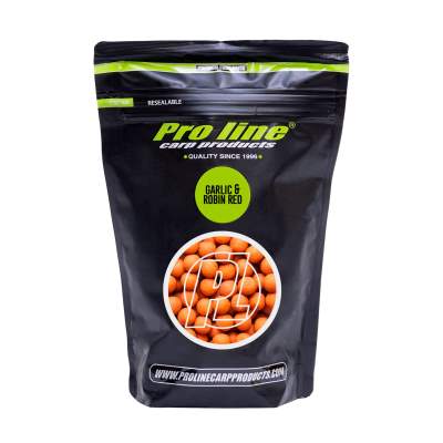 Pro line Readymades - Boilies Garlic & Robin Red - rot-braun - 1kg - 20mm