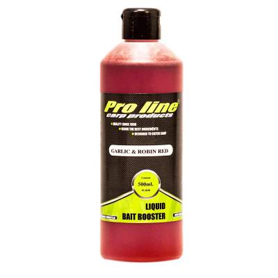 Pro line Readymades Liquid Bait Booster, Garlic & Robin Red - rot-braun - 500ml