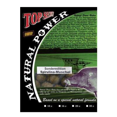 Top Secret Natural Power Boilies Sonderedition 20mm Spirulina /Muschel 1kg Boilie