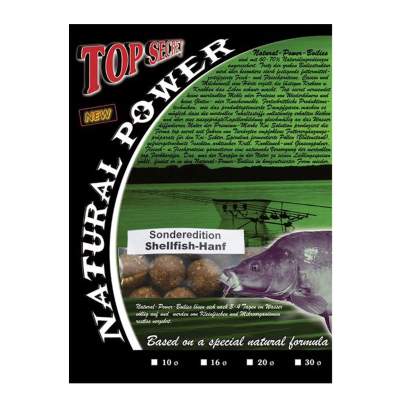 Top Secret Natural Power Boilies Sonderedition 20mm Shellfisch/Hanf 1kg,