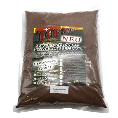 Top Secret Fertigfutter Sonderedition Karpfen Schoko-Nuss-Aroma 3kg, rotbraun mit Hanfsaat