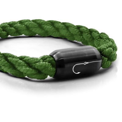 NAYVER KAPT´N Hook Armband Olive-Schwarz - 20cm