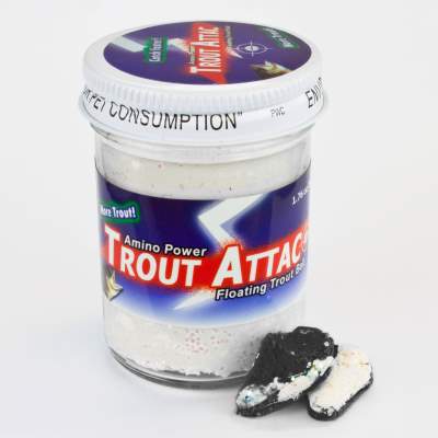 Top Secret Amino Trout Attac Forellenteig schwimmend Schwarz Weiß, schwarz/weiß - 50g