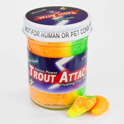 Top Secret Amino Trout Attac Forellenteig schwimmend Rainbow Yellow, Rainbow Yellow - 50g