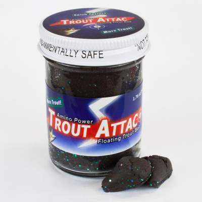 Top Secret Amino Trout Attac Forellenteig schwimmend Black, Black - 50g